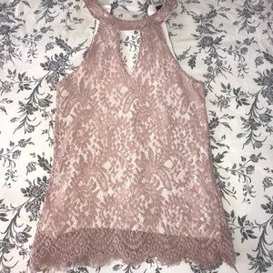 BKE boutique halter neck keyhole top